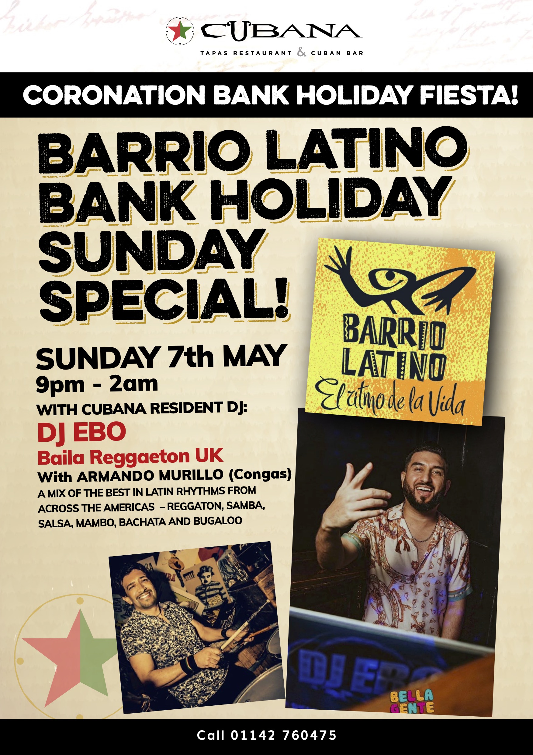 Bank Holiday - Coronationat Celebrations at Cubana