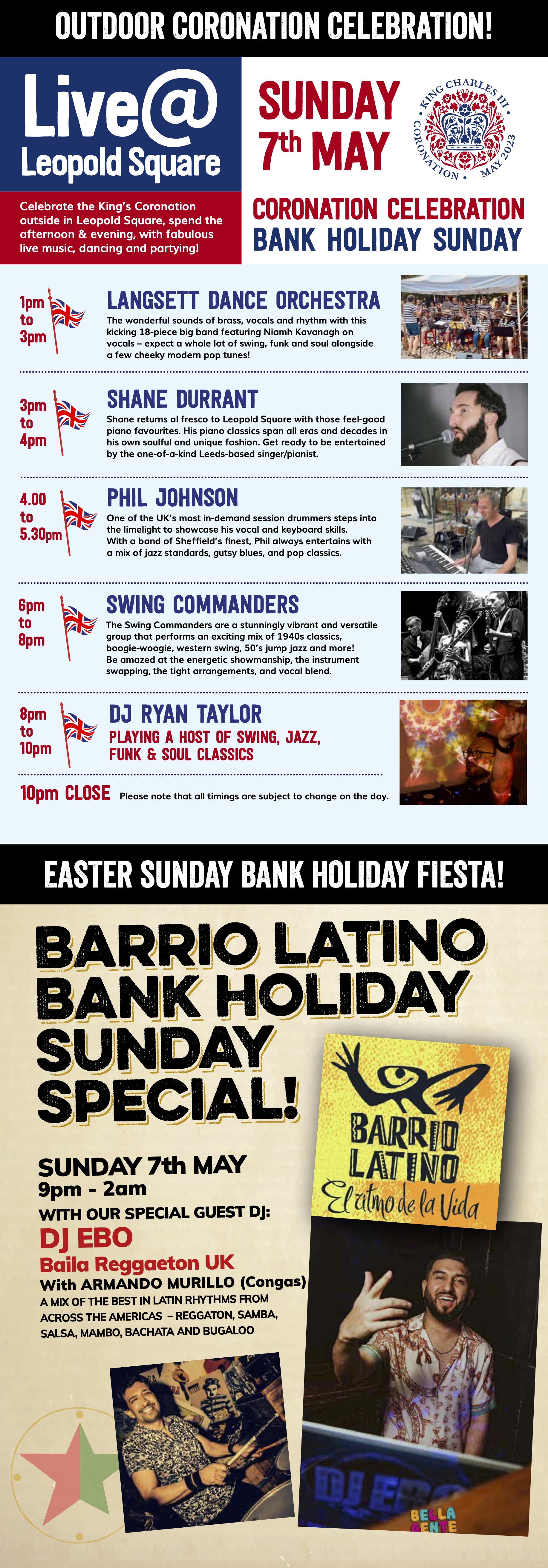 Bank Holiday - Coronationat Celebrations at Cubana