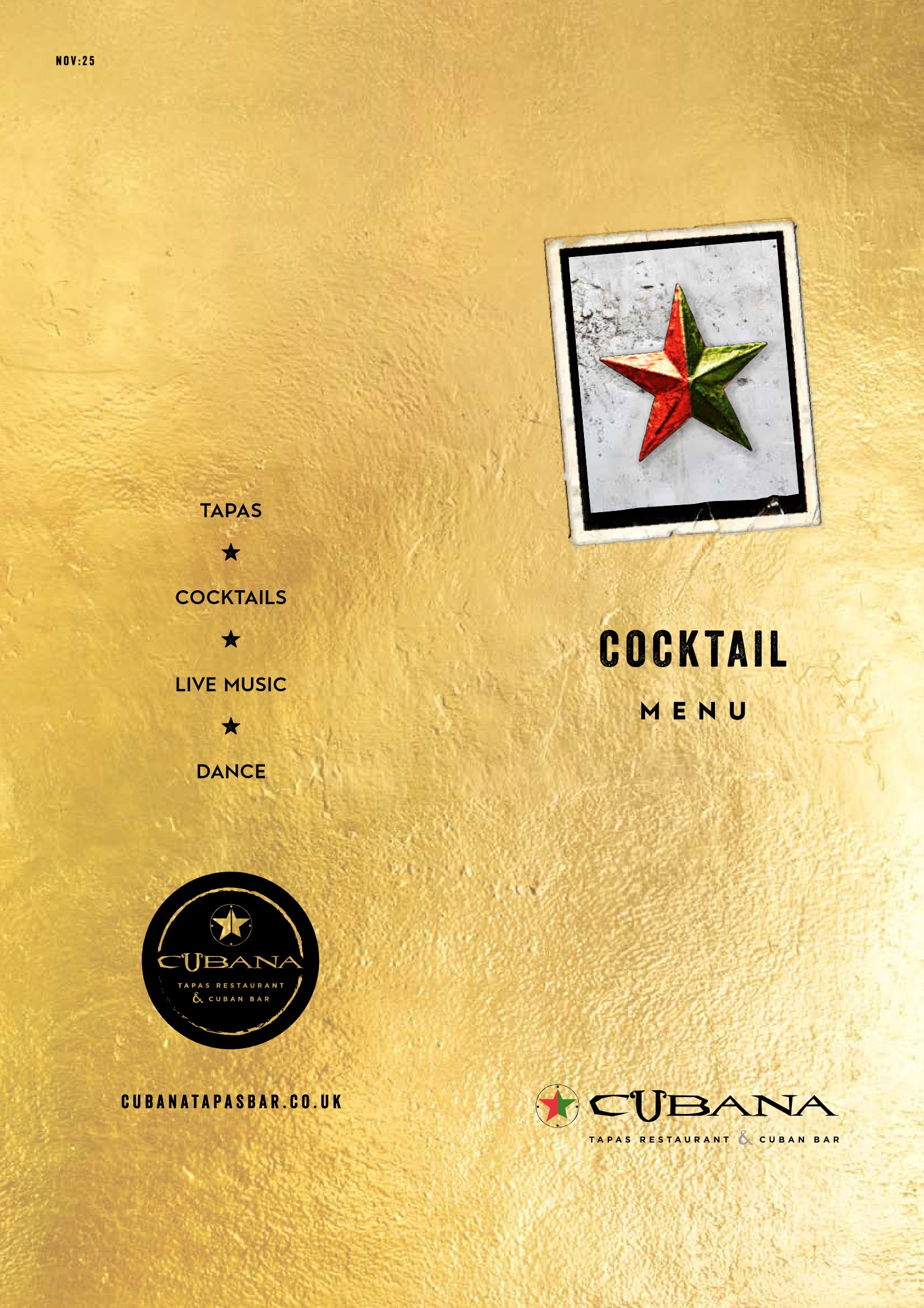 Cubana - Cocktail Menu