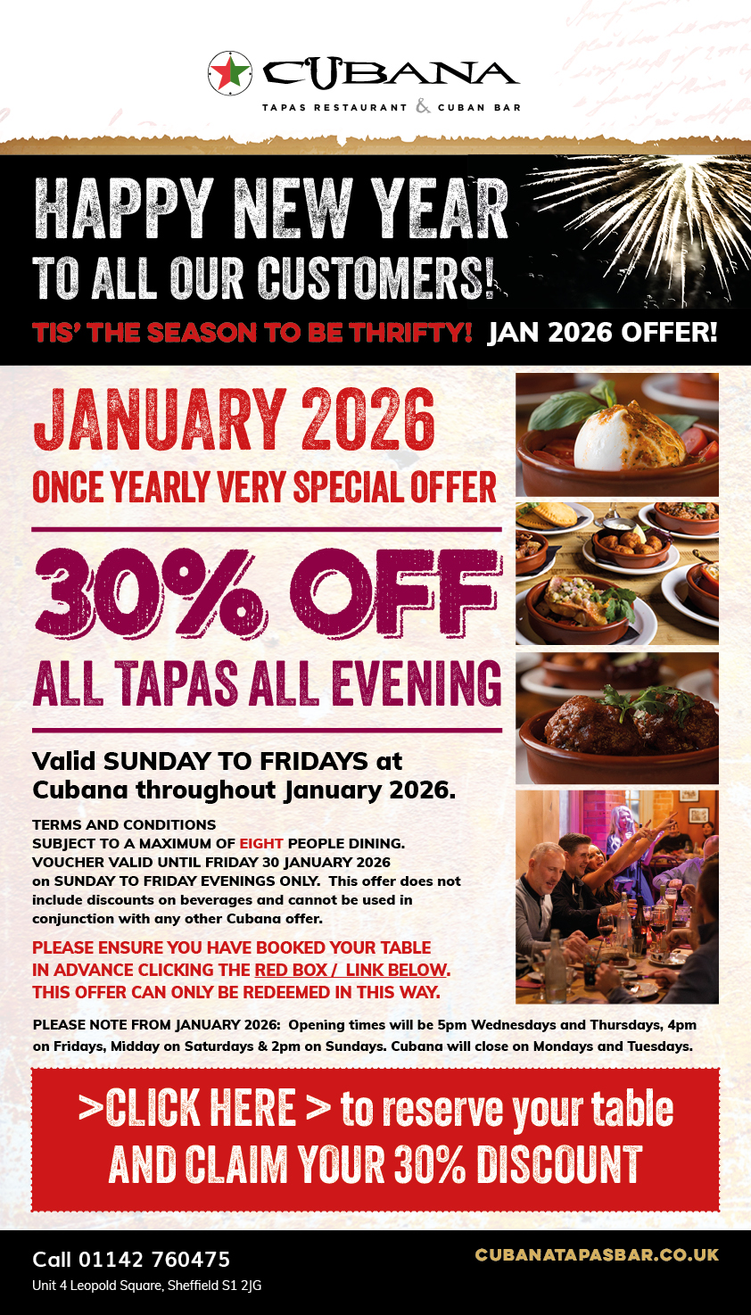 January Offer 30% off - members only discount